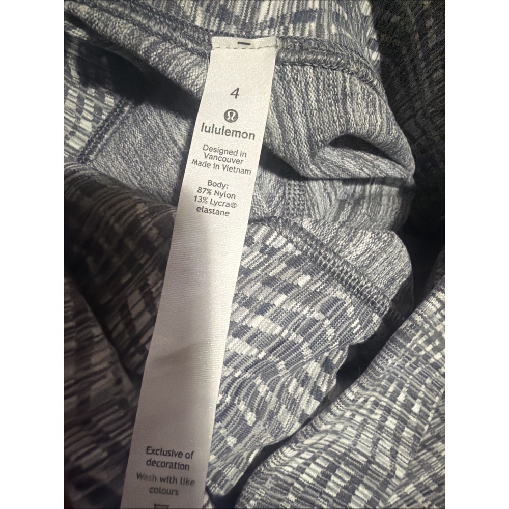 Lululemon Wunder Under Leggings Women Sz‎ 4 Gray Hi-Rise Tight Geometric Stretch - Picture 8 of 9